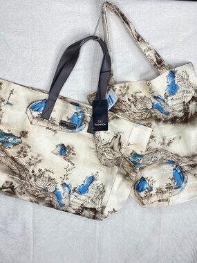 Jim Thompson Lot 2 Thailand Scene Manhattan Bag Tote Gym NWT Rare Print HTF